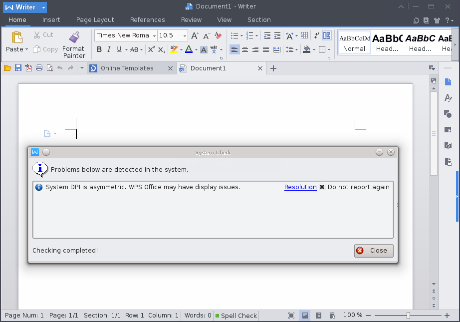 WPS Office on Arch Linux with KDE – 